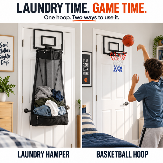 2-in-1 Basketball Laundry Hoop
